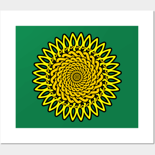 Celtic Knot Sunflower Drawing Posters and Art